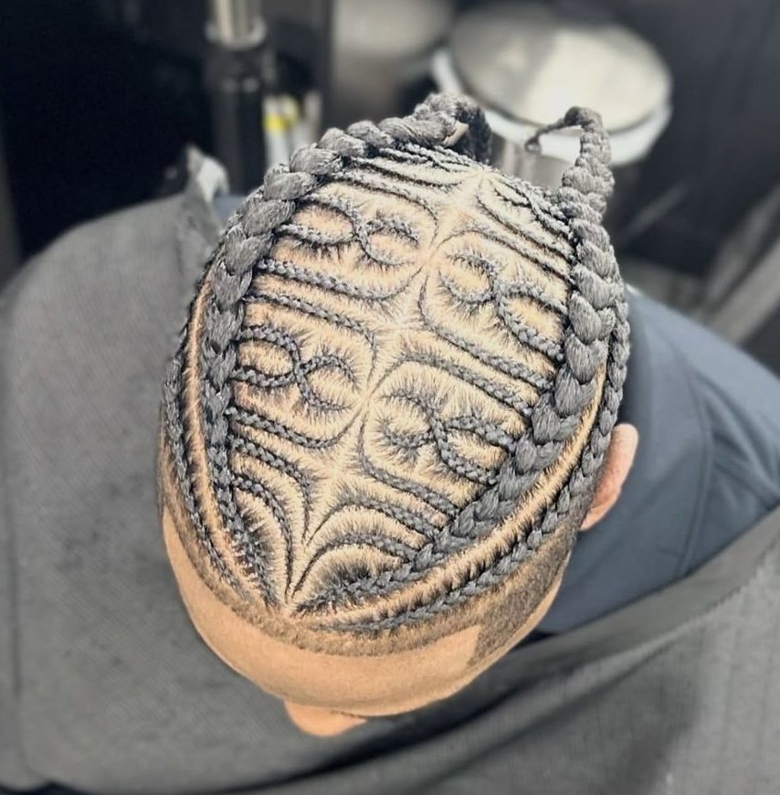 Fish Bone Cornrow Style