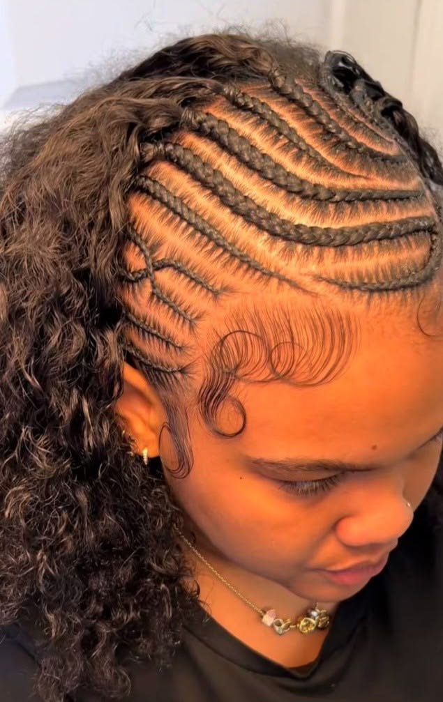 Fulani Braid with Sew-In/ Weave Style
